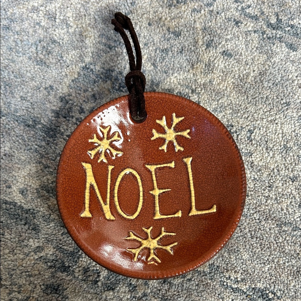 Ceramic Noel Holiday Ornament